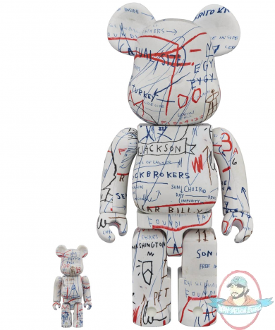 Jean-Michel Basquiat Bearbrick 400% & 100% 2 Pack Set Medicom
