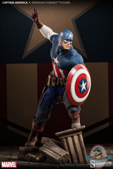 Captain America Allied Charge on Hydra Premium Format Figure Used JC