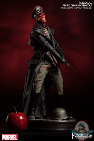 Marvel Red Skull Allied Charge on Hydra Premium Format Figure Sideshow