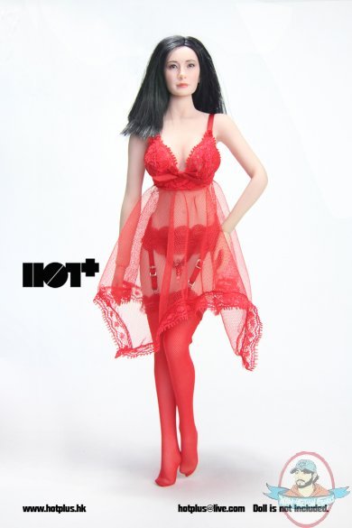 1:6 Accessories Sexy Lace Lingerie Set Red HotPlus HP-30