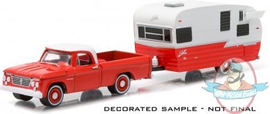 1:64 Hitch & Tow Series 4 1962 Dodge D-100 and Shasta 15' Airflyte