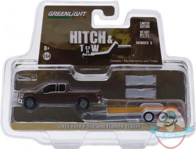 1:64 Hitch & Tow Series 5 2015 Ford F-150 and Flatbed 