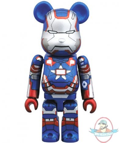 Bearbricks 100% Marvel Iron Man Iron Patriot by Medicom