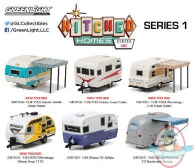 1:64 Hitched Homes Series 1 Set of 6 Greenlight