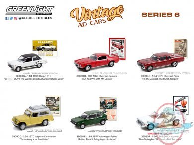 1:64 Vintage Ad Cars Series 6 Set of 6 Greenlight