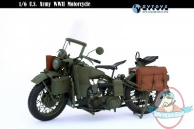 ZYTOYS 1:6 Vehicles WWII U.S. Military Motorcycle ZY-8038 