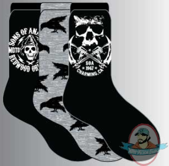 Sons of Anarchy Men's Crews 3 Pair Pack Socks SAX0008MC3