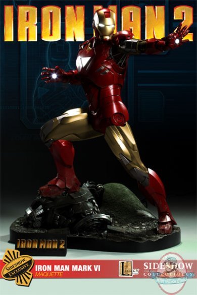 Marvel Iron Man Mark VI Maquette Statue Exclusive by Sideshow Used JC