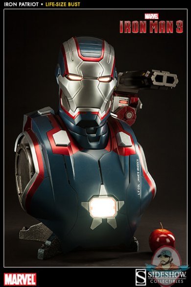 Iron Man 3 Life-Size Bust Iron Patriot by Sideshow Collectibles