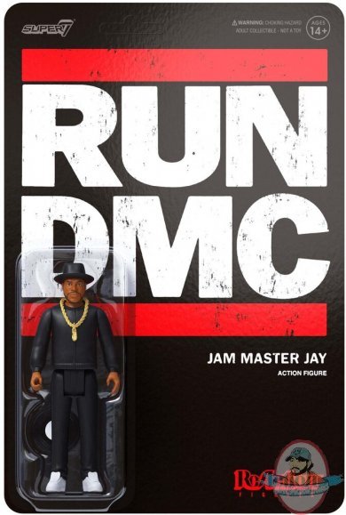 Run DMC Jam Master Jay Black Jeans Var. ReAction Figure Super 7 