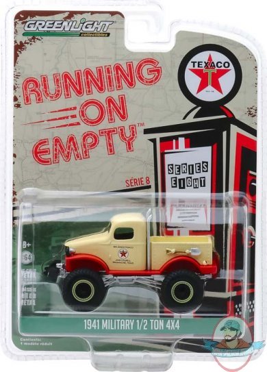 1:64 Running on Empty Series 8 1941 Military 1/2 Ton 4x4 Greenlight