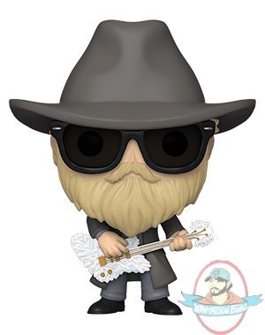 Pop! Rocks ZZ Top Dusty Hill (Flocked) #165 Vinyl Figure by Funko