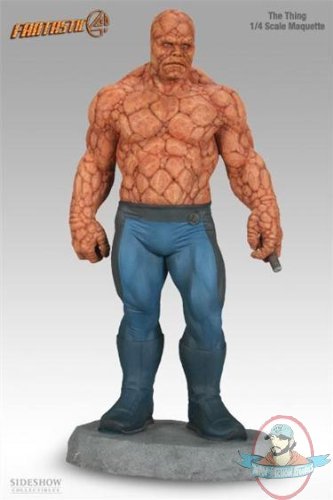 1/4 Fantastic Four the Movie The Thing Maquette Sideshow Used JC