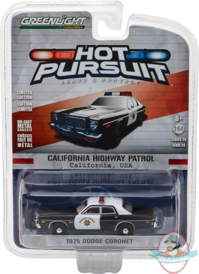 1:64 Hot Pursuit Series 24 1975 Dodge Coronet California Greenlight