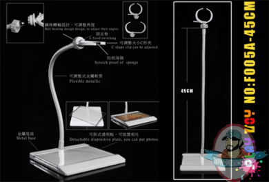 Play Toy 1:6 Accessories PT-F005A-45CM 17.70" Figure Stand in White