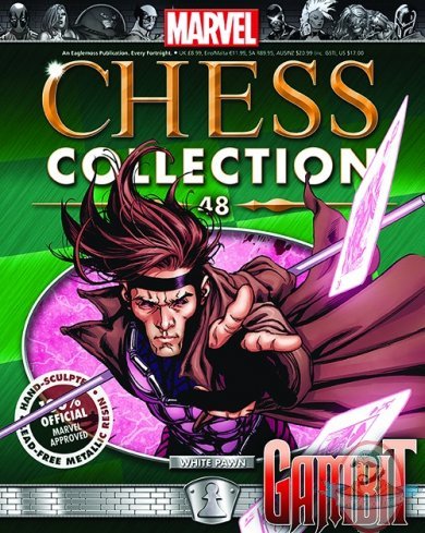 Marvel Chess Magazine #48 Gambit White Pawn Eaglemoss