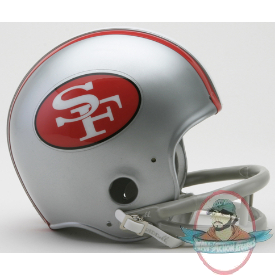San Francisco 49ers 1963 Riddell Mini Replica Throwback Helmet 2 Bar