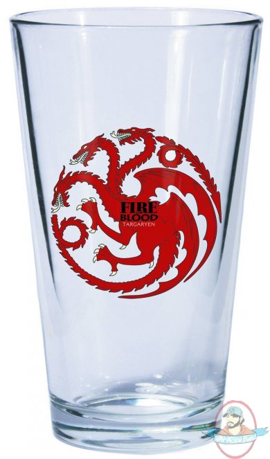 Game of Thrones Pint Glass Targaryen Sigil by Dark Horse