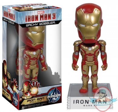 Marvel Iron Man 3 Iron Man Wacky Wobblers BobbleHead Funko 