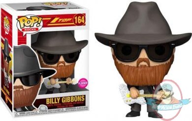 Pop! Rocks ZZ Top Billy Gibbons (Flocked) #164 Vinyl Figure by Funko