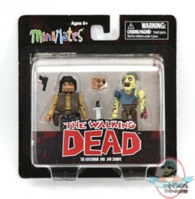 The Walking Dead Series 4 The Governor and Jaw Zombie Minimates TRU