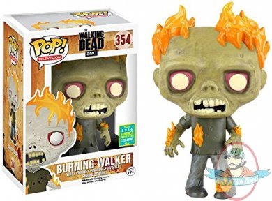 SDCC Pop! Tv The Walking Dead Burning Walker #354 Figure Funko JC