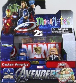Marvel MiniMates Series 45 Avengers Movie 2 Pack Captain America Thor
