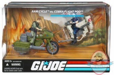 G.I. Joe Ram Cycle vs. Cobra Flight Pod Figures by Hasbro