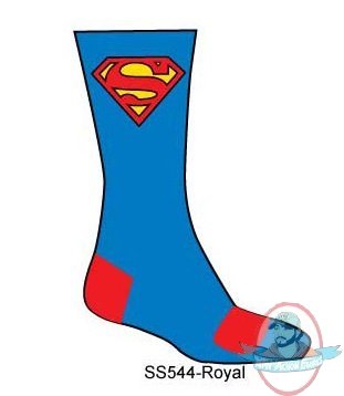 DC Mens Pair of Athletic Crew Socks Superman Red/Blue SS544