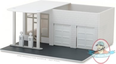 1:64 Mechanic's Corner Vintage Gas Station Plain White Greenlight