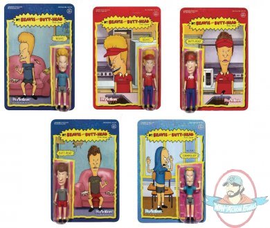 Beavis & Butthead ReAction Set of 5 Figures Super 7