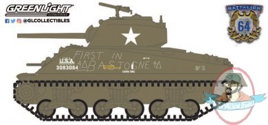 1:64 Battalion 64 Series 1 1941 M4 Sherman Tank U.S. Army Greenlight