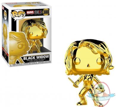 Pop! Marvel Studios 10 Black Widow Chrome Vinyl Figure by Funko 