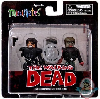 The Walking Dead Series 4 Riot Gear Governor/Biker Zombie Minimate TRU