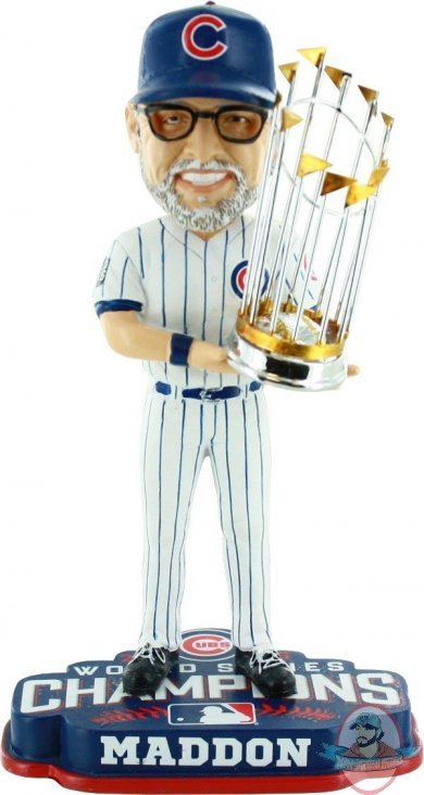 MLB Chicago Cubs Joe Maddon 2016 World Series Champions Bobblehead 