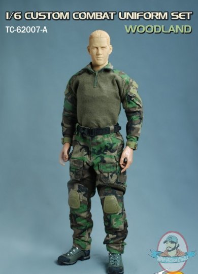 1:6 Scale Custom Combat Uniform Set in Woodland by Toys City