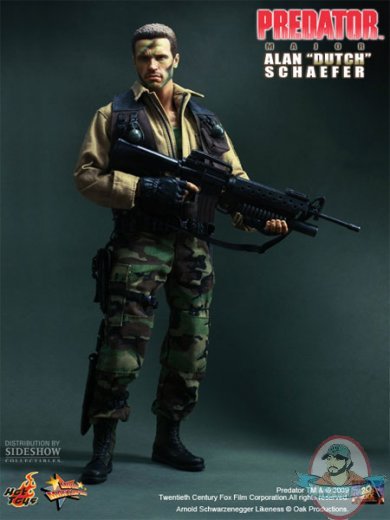 1/6 Predator Major Alan 'Dutch' Schaefer Figure Hot Toys JC Used