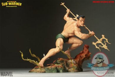 Prince Namor the Sub-Mariner Polystone Statue Excl Sideshow Used JC