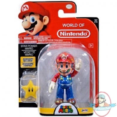 World of Nintendo Wave 10 Star Power Mario w/ Super Star Jakks Pacific