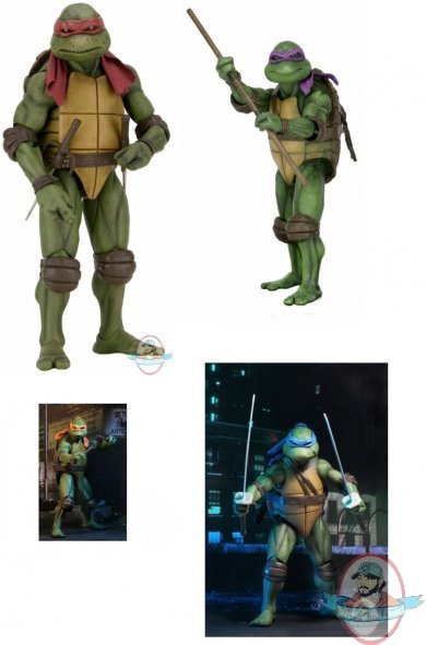 1/4 Teenage Mutant Ninja Turtles 1990 Movie Set of 4 Figures by Neca 