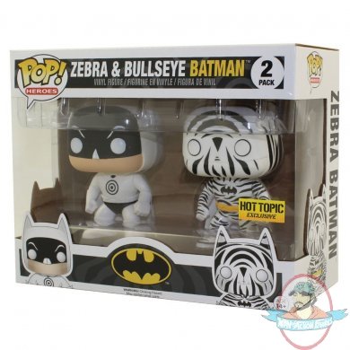 Pop! Dc Heroes Zebra and Bullseye Batman 2 Pack Hot Topic Funko JC