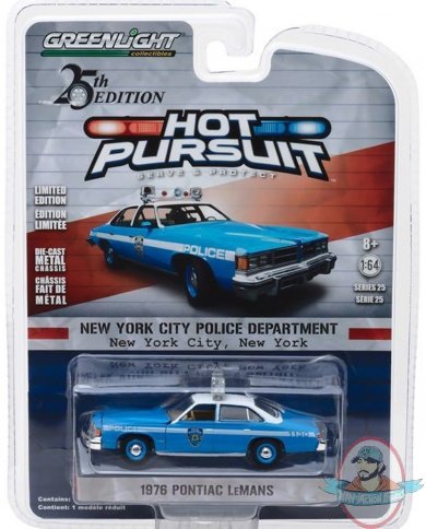 1:64 Hot Pursuit Series 25 1976 Pontiac LeMans New York City Police 