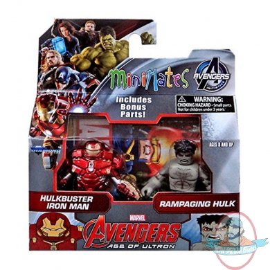 Marvel Minimates 63 Avengers 2nd Hulkbuster Iron Man Rampaging Hulk