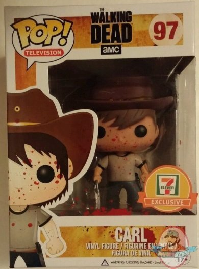 Pop! Television Walking Dead Carl Grimes Blood Splatter #97 Funko F