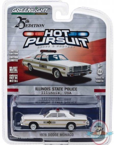 1:64 Hot Pursuit Series 25 1978 Dodge Monaco Illinois State Police