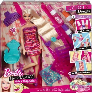 Barbie hairtastic colour and wash salon top