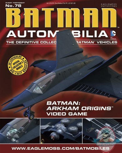Dc Batman Automobilia Magazine #78 Arkham Origins Batwing Eaglemoss