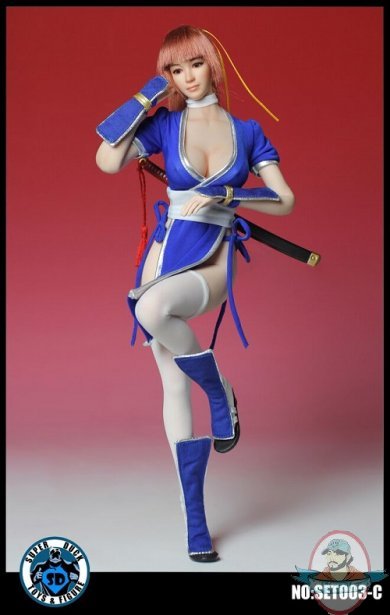 Super Duck 1:6 Figure Accessories Fighting Girl in Blue SUD-SET003C