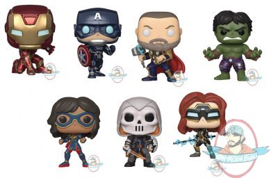 Pop! Marvel Avengers Game Set of 7 Vinyl Figures Funko