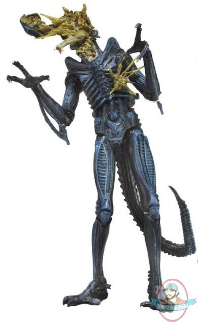 Alien Series 12 Alien Warrior Battle Damaged Blue Figure by Neca